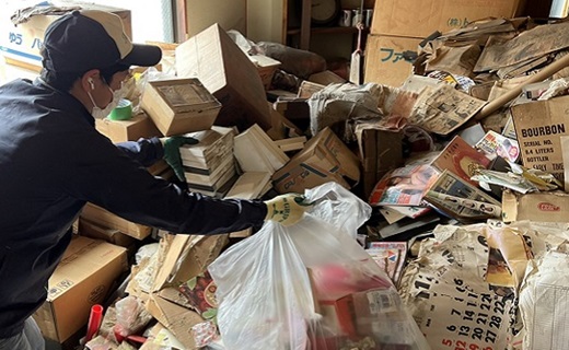 酷い状態の遺品整理現場